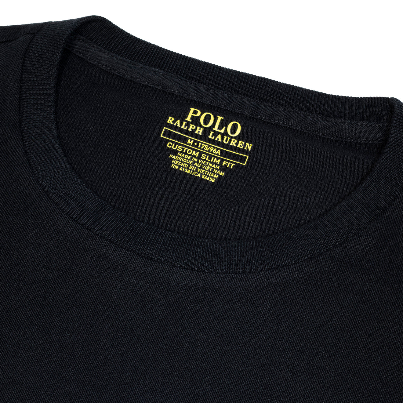 Polo Ralph Lauren Custom Slim Fit Cotton T-Shirt RL Black - The Sporting Lodge