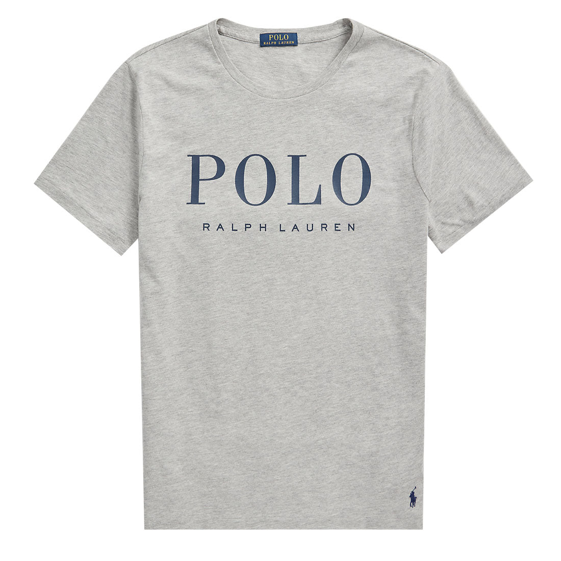 Polo Ralph Lauren Custom Slim Fit Logo Jersey T-Shirt Andover Heather / Dark Cobalt - The Sporting Lodge