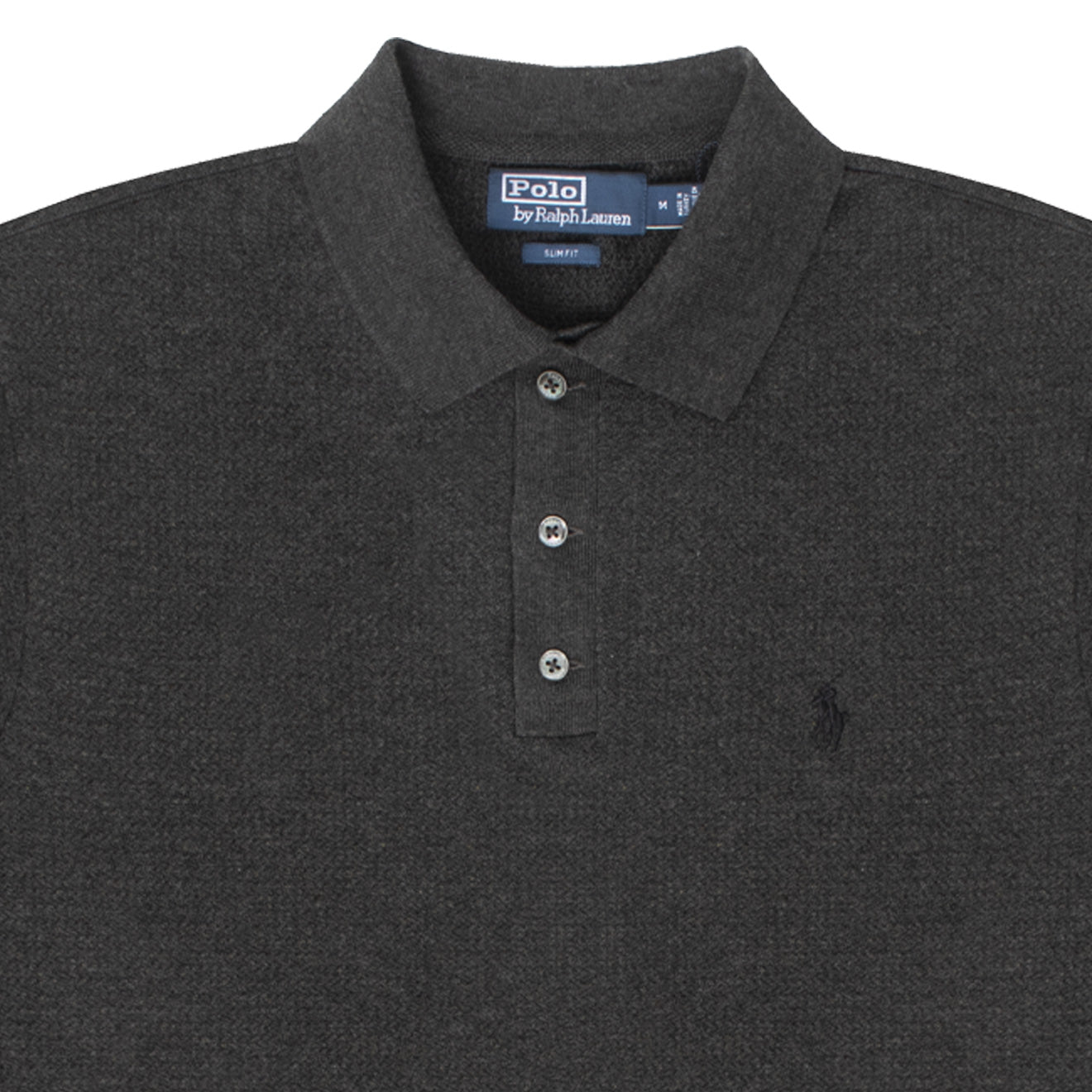 Polo Ralph Lauren Custom Slim Fit Mesh L/S Polo Windsor Heather - The Sporting Lodge