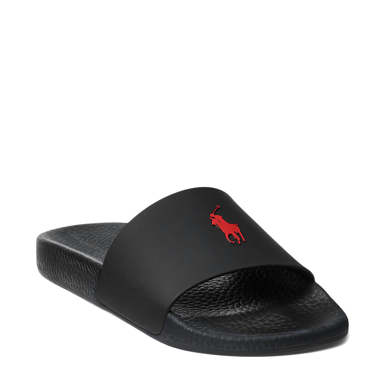 Polo Ralph Lauren Signature Pony Slide Black / Red Pp - The Sporting Lodge