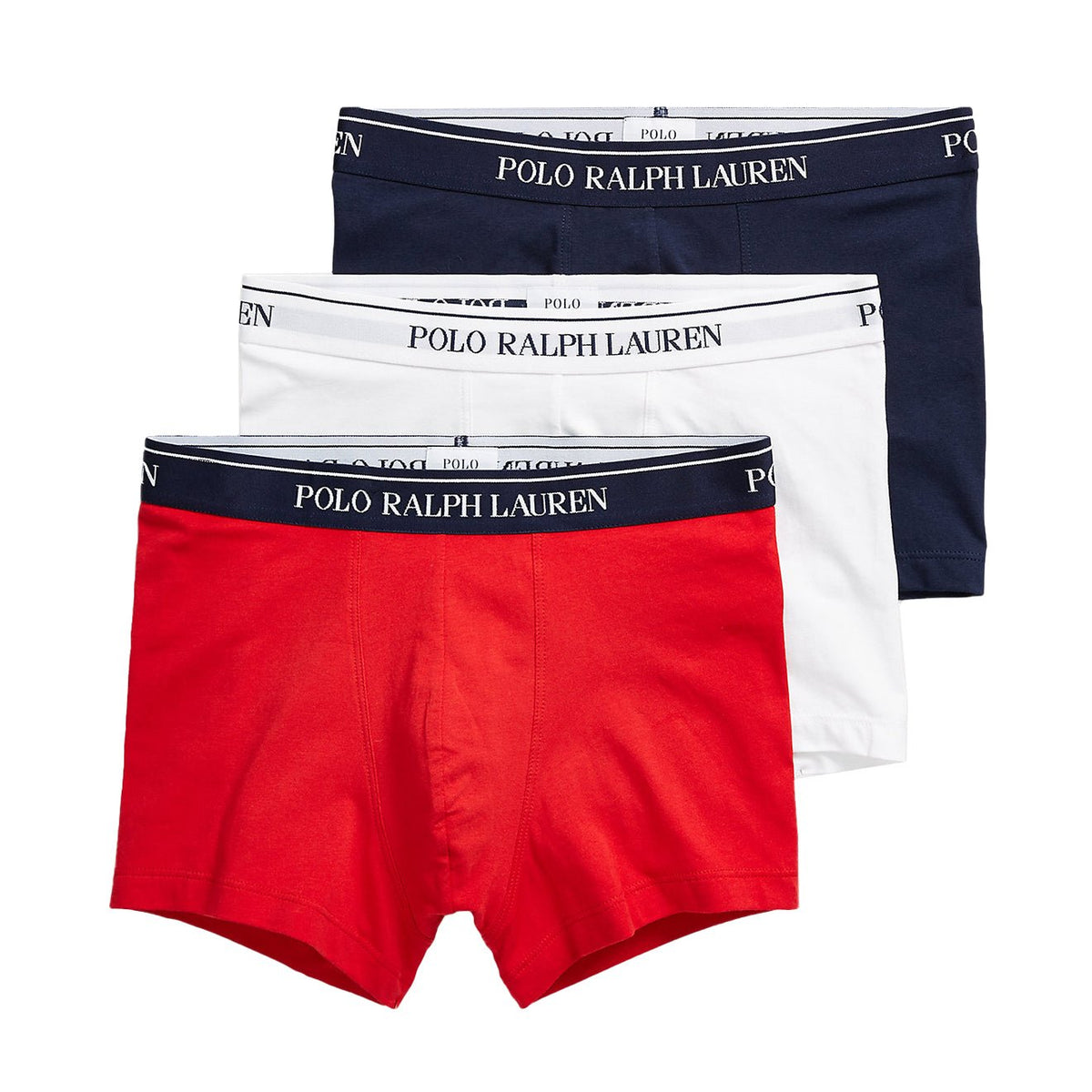 Polo Ralph Lauren Stretch Cotton Trunk 3-Pack White / Red / Black - The Sporting Lodge