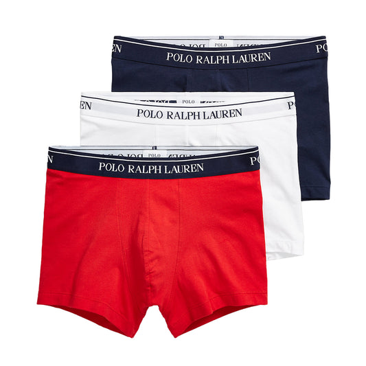 Polo Ralph Lauren Stretch Cotton Trunk 3-Pack White / Red / Black - The Sporting Lodge