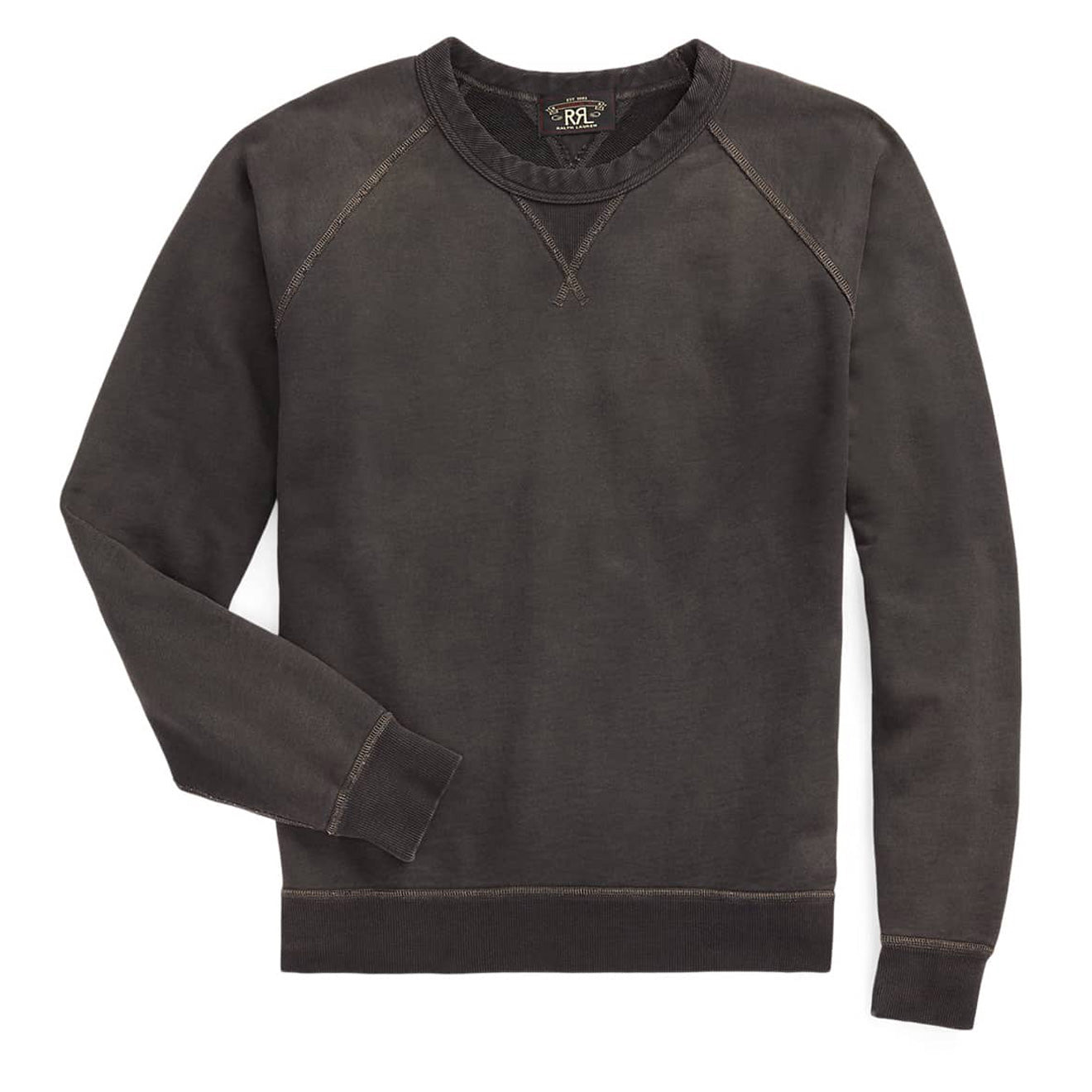 RRL by Ralph Lauren French Terry Crewneck Black Indigo - The Sporting Lodge