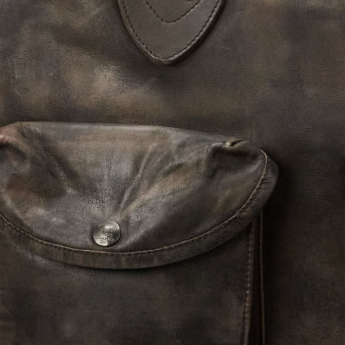 RRL by Ralph Lauren Leather Briefcase Dark Brown - The Sporting Lodge