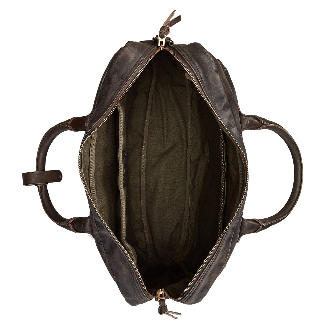 RRL by Ralph Lauren Leather Briefcase Dark Brown - The Sporting Lodge