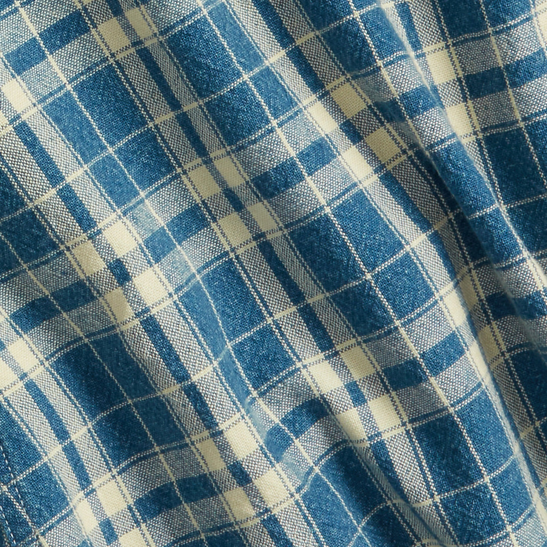 RRL by Ralph Lauren Womens Plaid Indigo Cotton-Linen Jacket Indigo / Cream - The Sporting Lodge