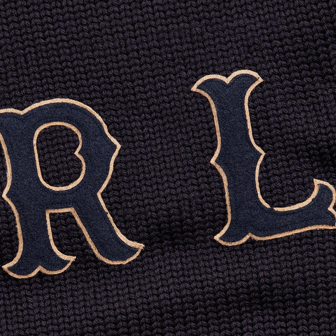 RRL by Ralph Lauren Appliqued Wool Jumper Navy - The Sporting Lodge