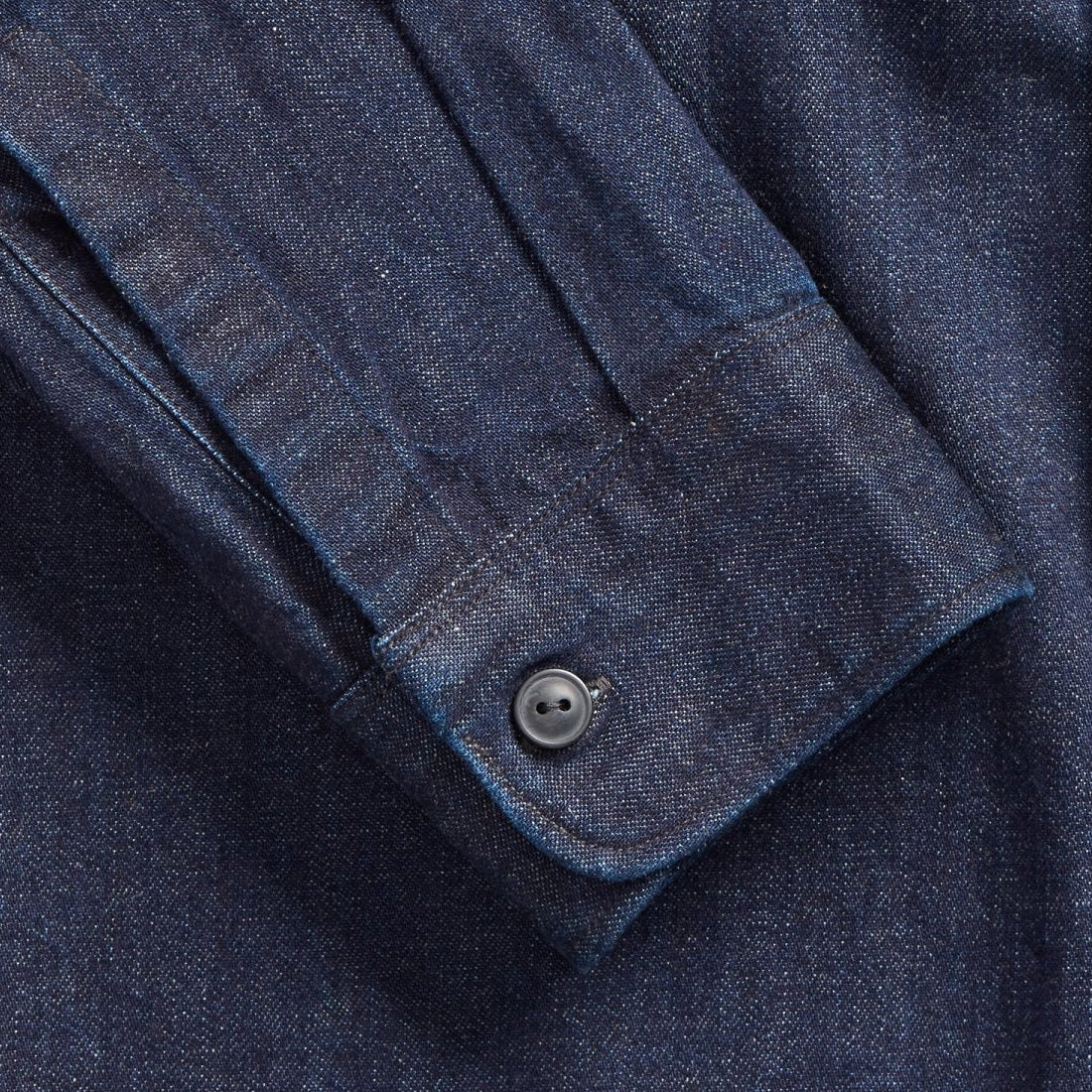 RRL by Ralph Lauren Indigo Cotton-Linen Denim Workshirt Rinse Wash - The Sporting Lodge