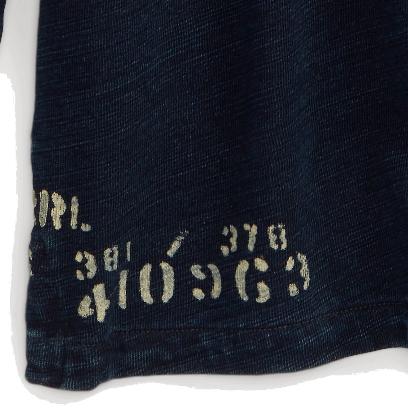 RRL by Ralph Lauren Indigo French Terry Rugby Shirt Indigo - The Sporting Lodge