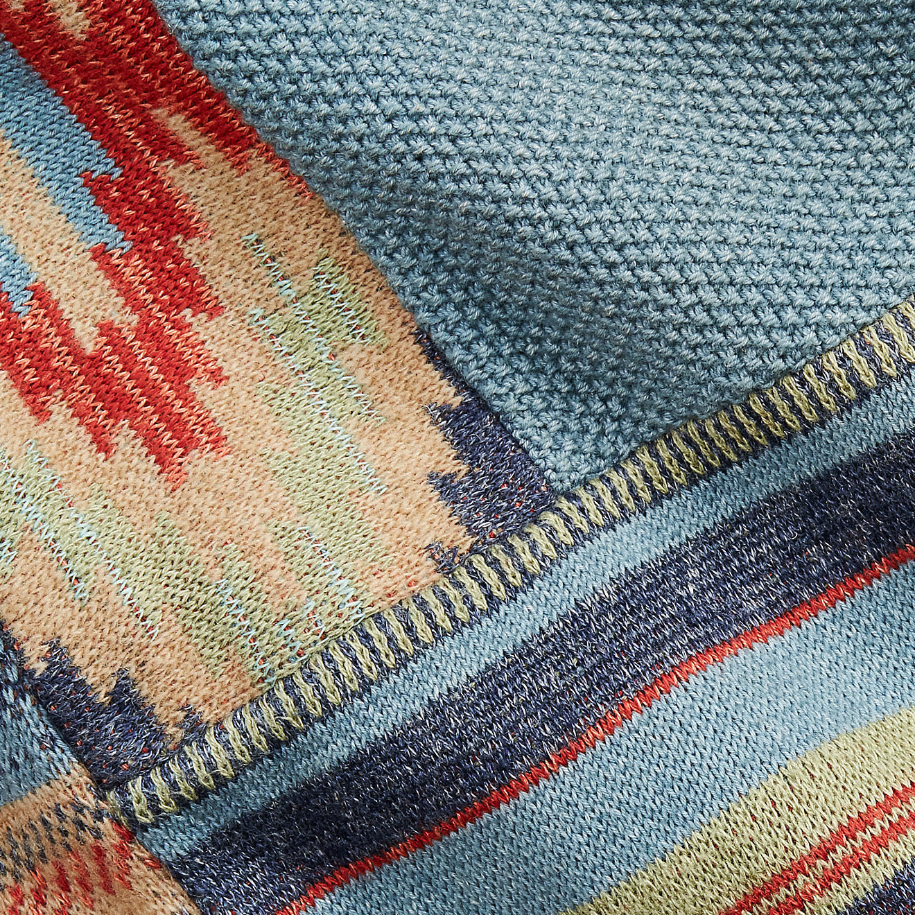 RRL by Ralph Lauren Patchwork Workshirt Jumper Rust Multi - The Sporting Lodge