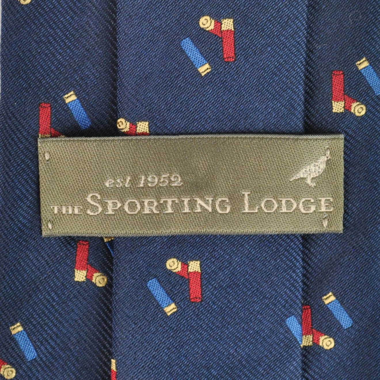 Sporting Lodge Woven Silk Mini Shotgun Cartridges Tie Navy - The Sporting Lodge
