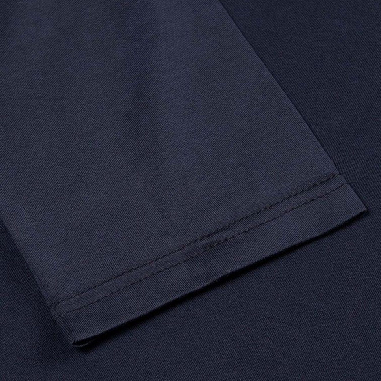 Sunspel Long Sleeve Crew Neck T-Shirt Navy - The Sporting Lodge