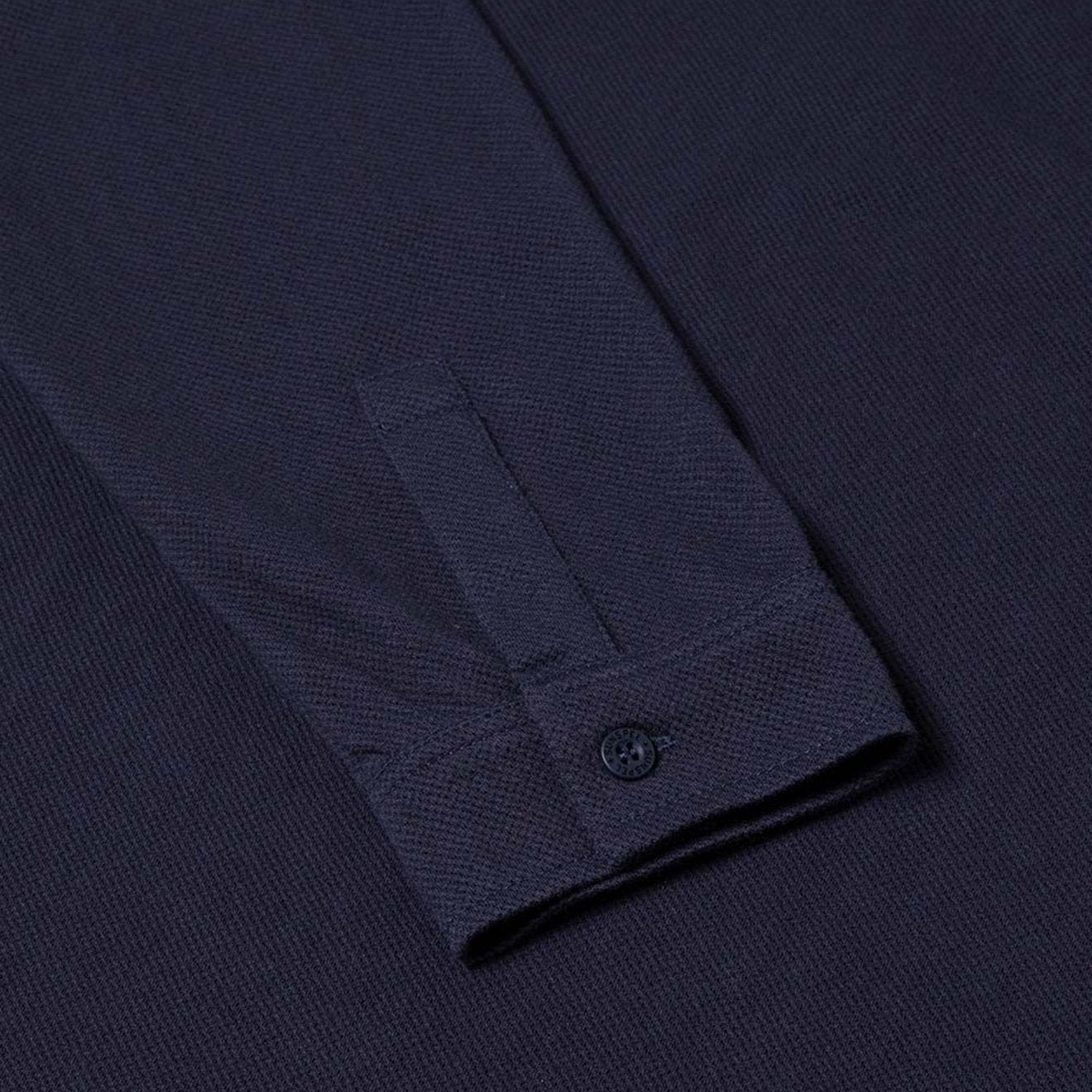 Sunspel Long Sleeved Riviera Polo Navy - The Sporting Lodge