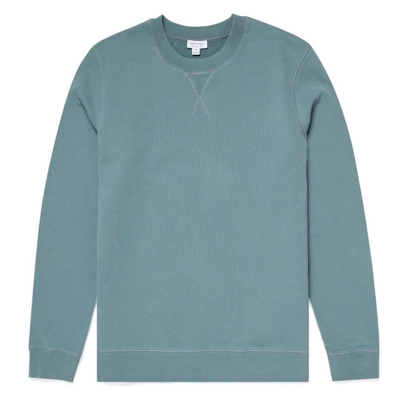 Sunspel Loopback Sweatshirt Dove Grey - The Sporting Lodge