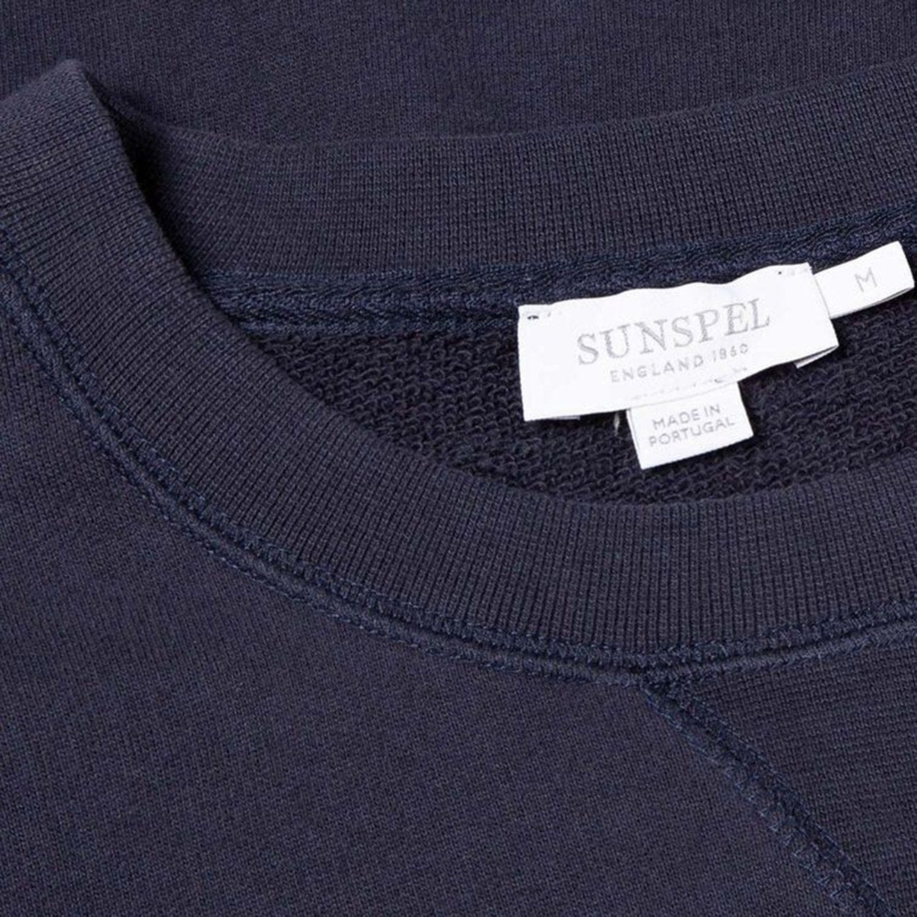Sunspel Loopback Sweatshirt Navy - The Sporting Lodge