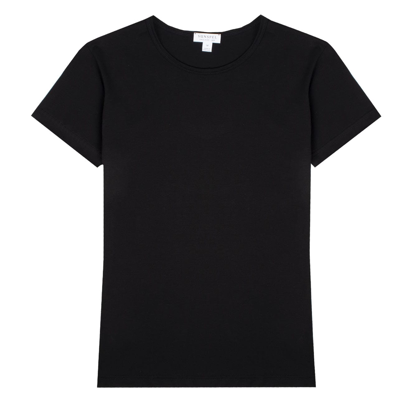 Sunspel Womens Classic T-Shirt Black - The Sporting Lodge
