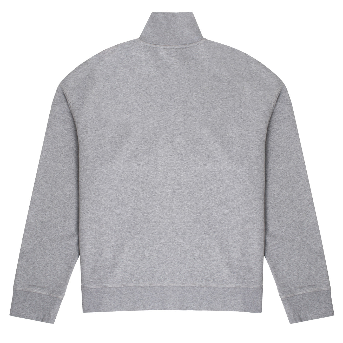 Sunspel Womens Half Zip Loopback Sweatshirt Grey Melange - The Sporting Lodge