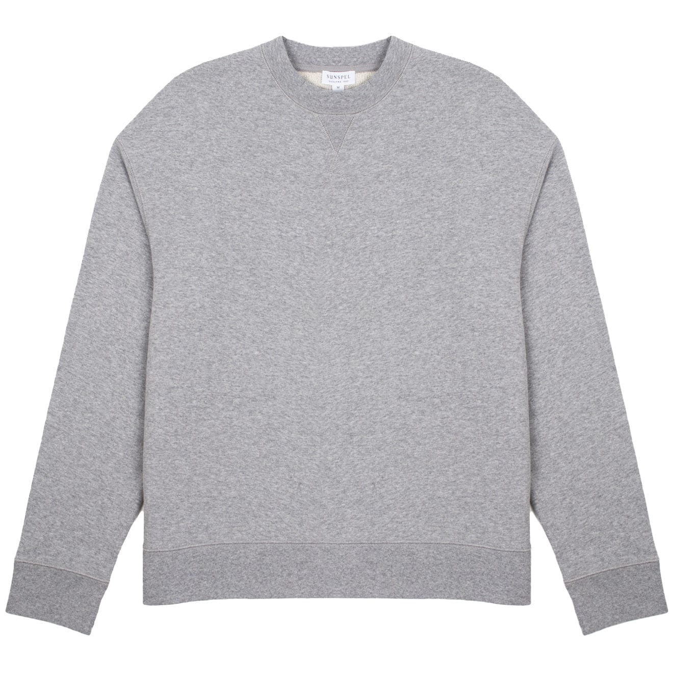 Sunspel Womens Loopback Sweatshirt Grey Melange - The Sporting Lodge