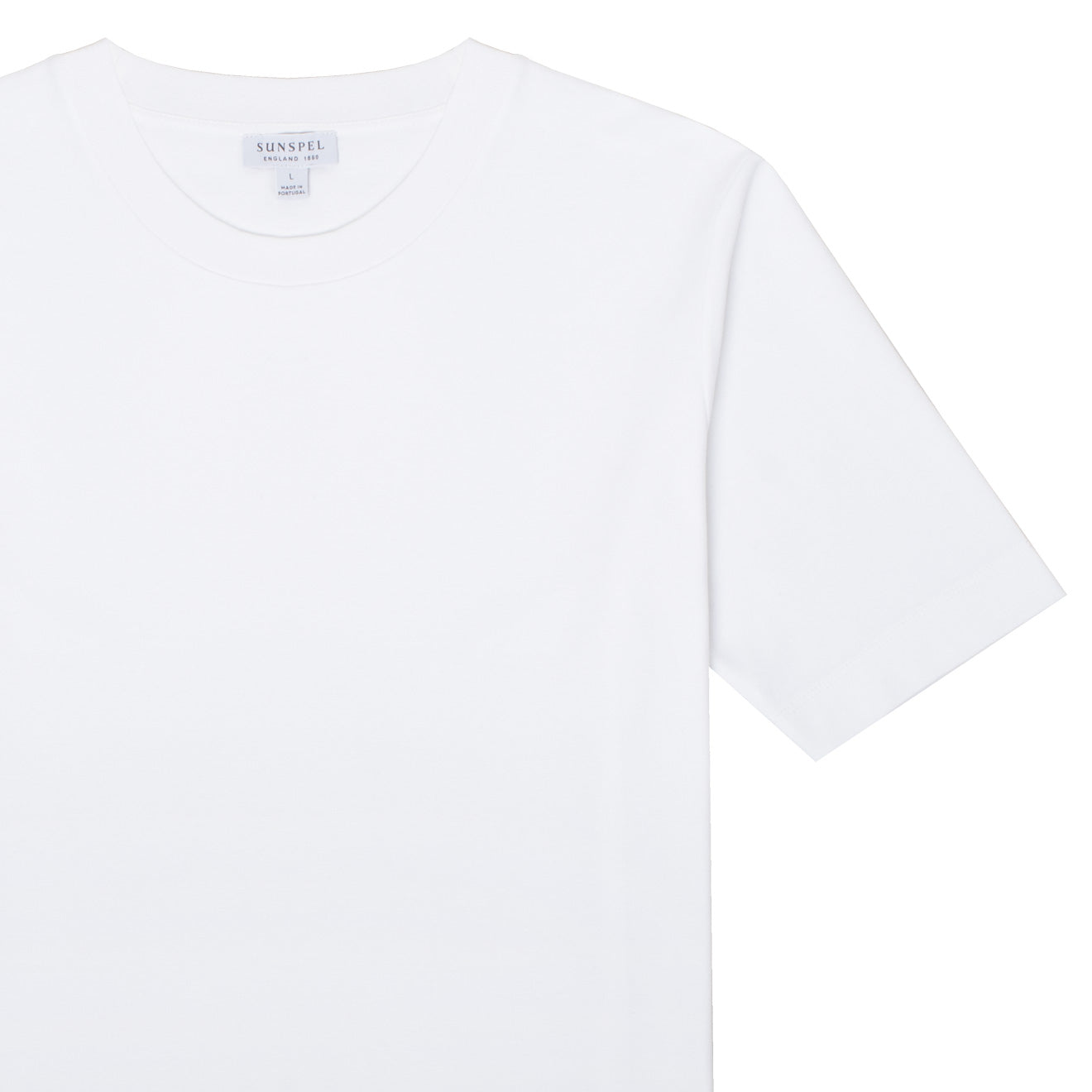 Sunspel Womens Mid Sleeve T-Shirt White - The Sporting Lodge