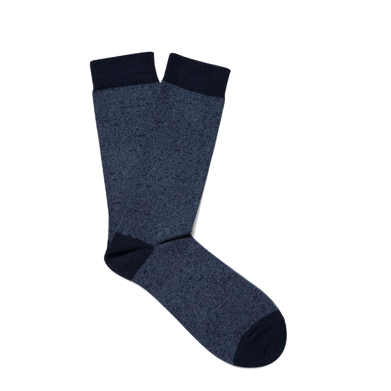 Sunspel Cotton Socks Shale Blue / Navy Twist - The Sporting Lodge