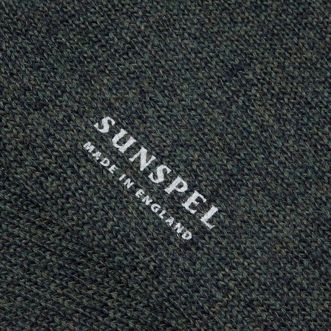 Sunspel Merino Wool Socks Dark Moss Twist - The Sporting Lodge