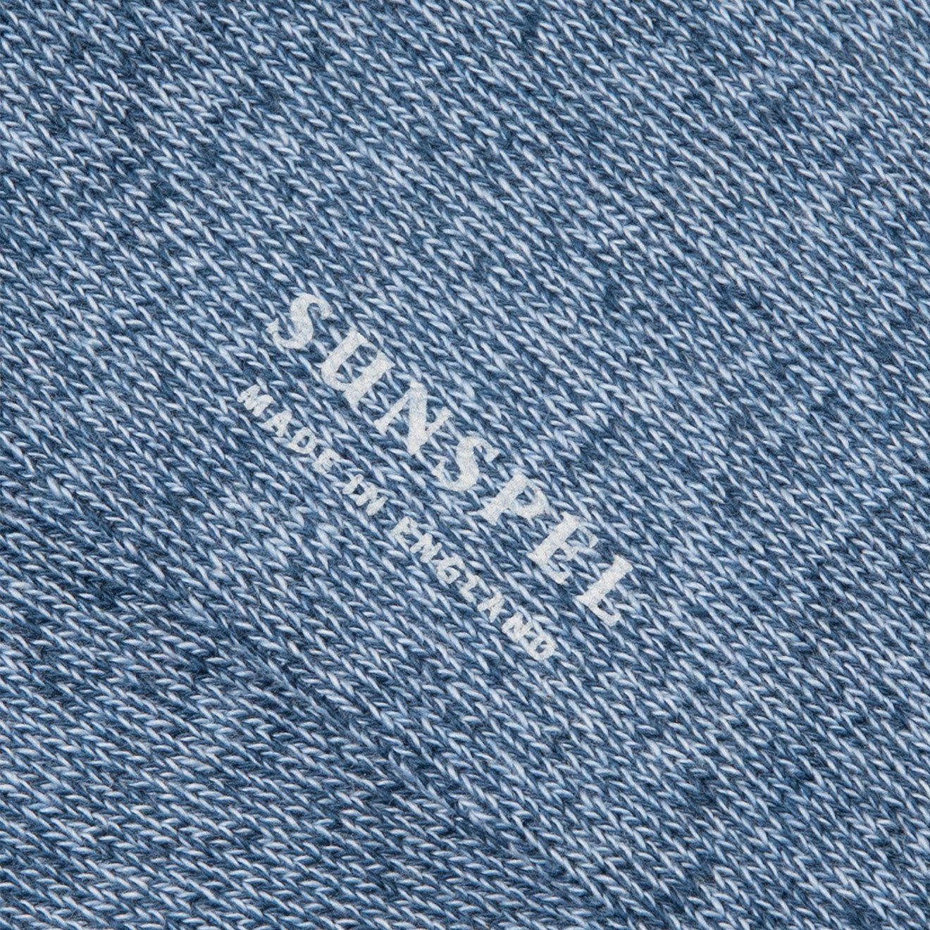 Sunspel Organic Cotton Socks Teal / Storm Blue Twist - The Sporting Lodge