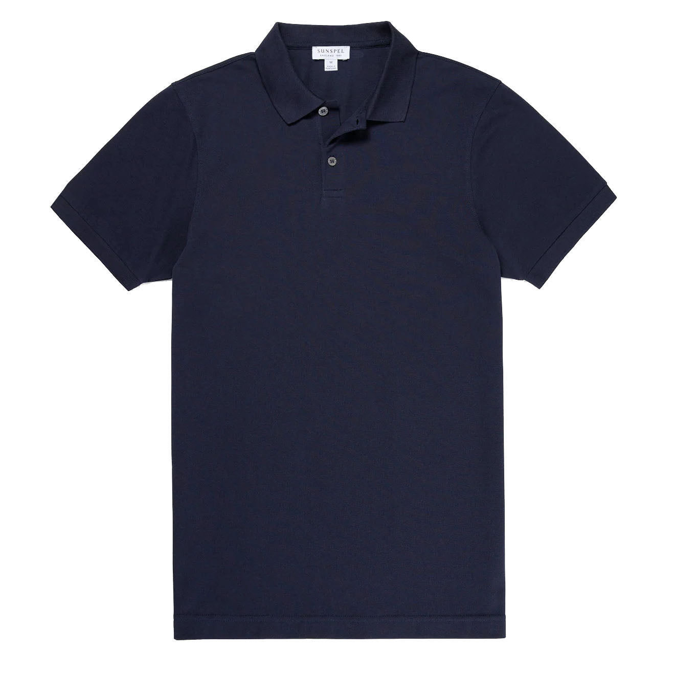 Sunspel Pique Polo Shirt Navy - The Sporting Lodge
