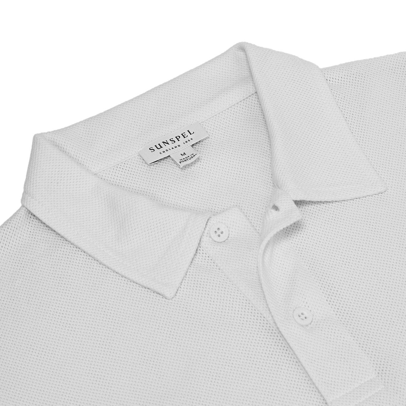 Sunspel Riviera S/S Polo Shirt White - The Sporting Lodge