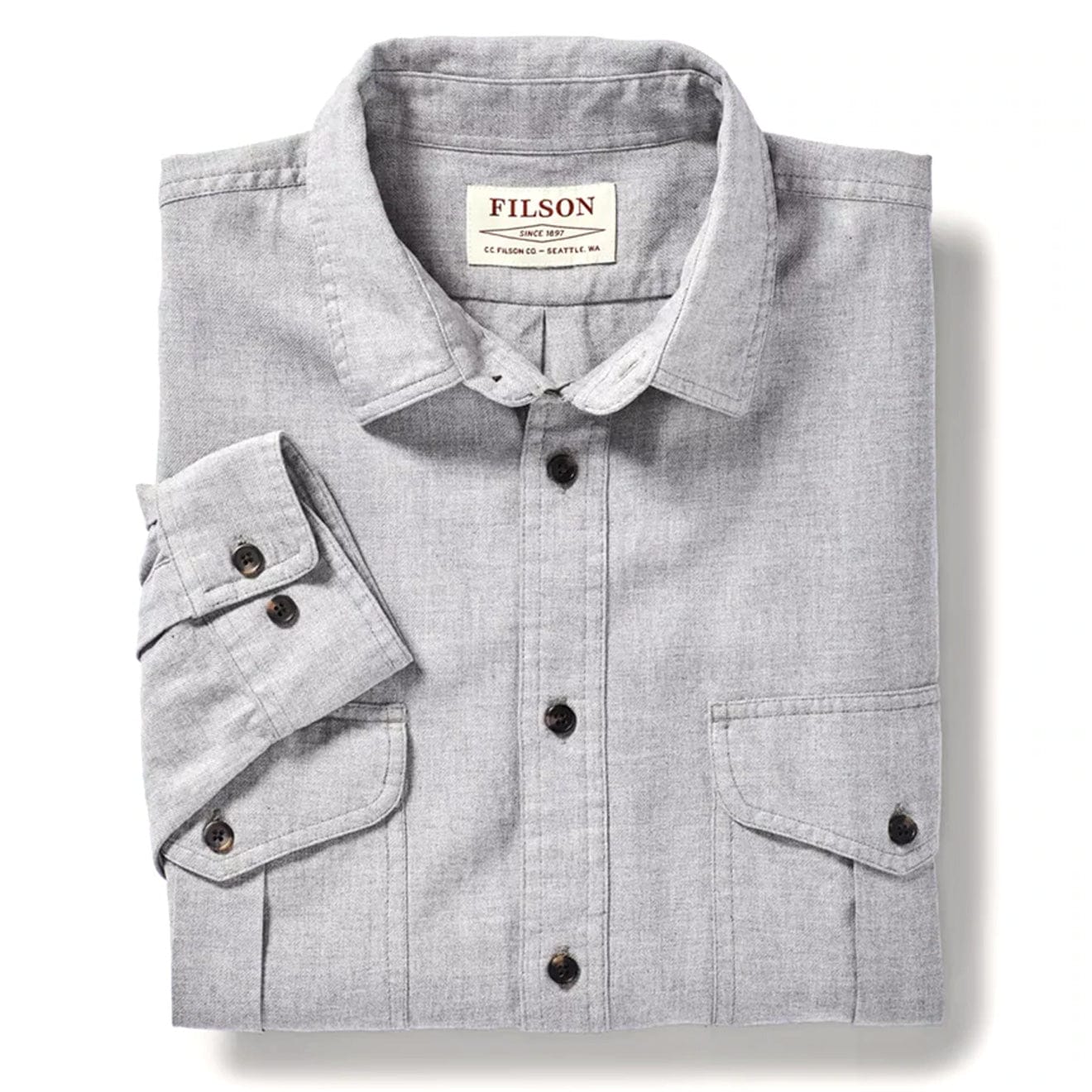 Filson Lightweight Alaskan Guide Shirt Heather Grey - The Sporting Lodge