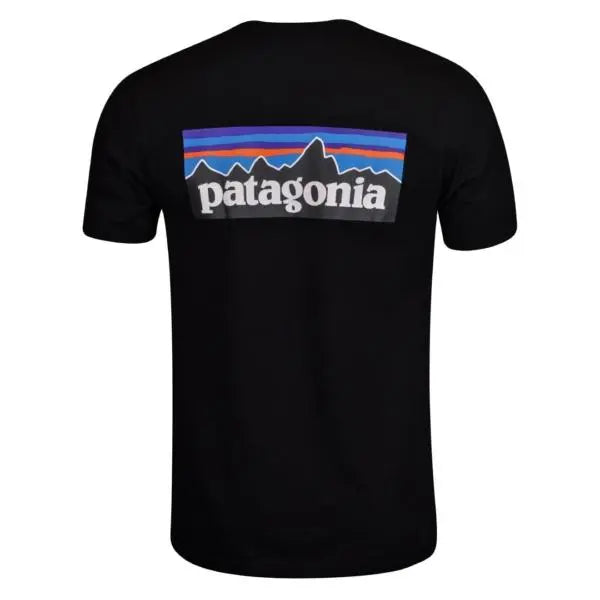 Patagonia P-6 Logo Responsibili Tee Black - The Sporting Lodge
