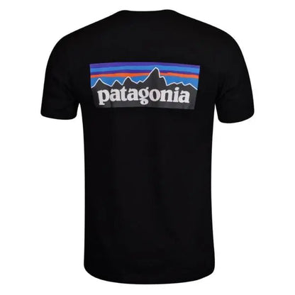 Patagonia P-6 Logo Responsibili Tee Black - The Sporting Lodge