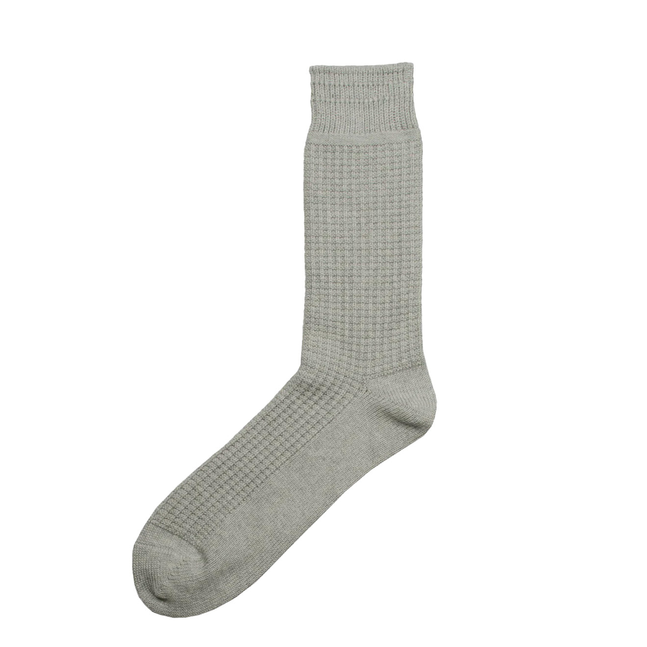 Rototo Cotton Waffle Crew Socks Medium Gray - The Sporting Lodge