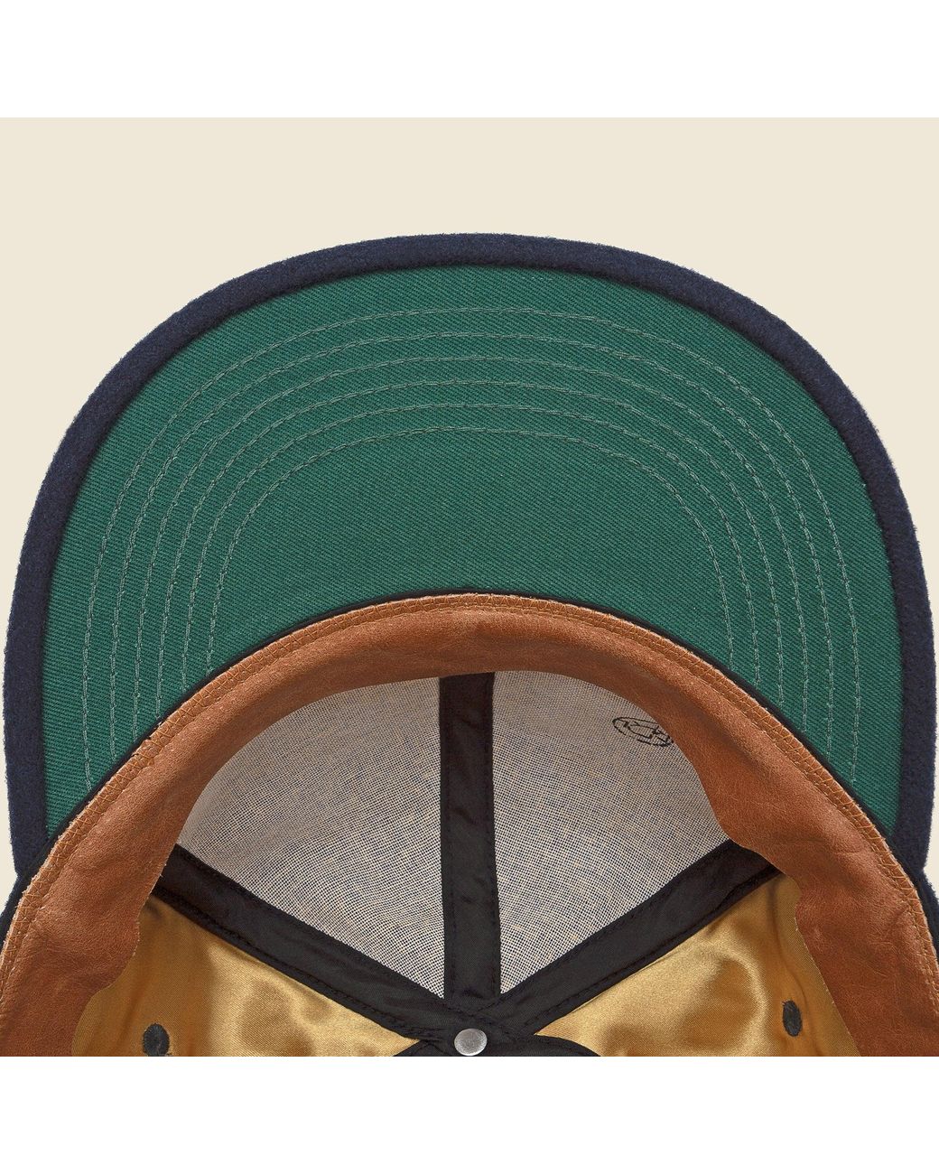 RRL by Ralph Lauren Logo-Patch Felt Ball Cap Navy/Grey - The Sporting Lodge