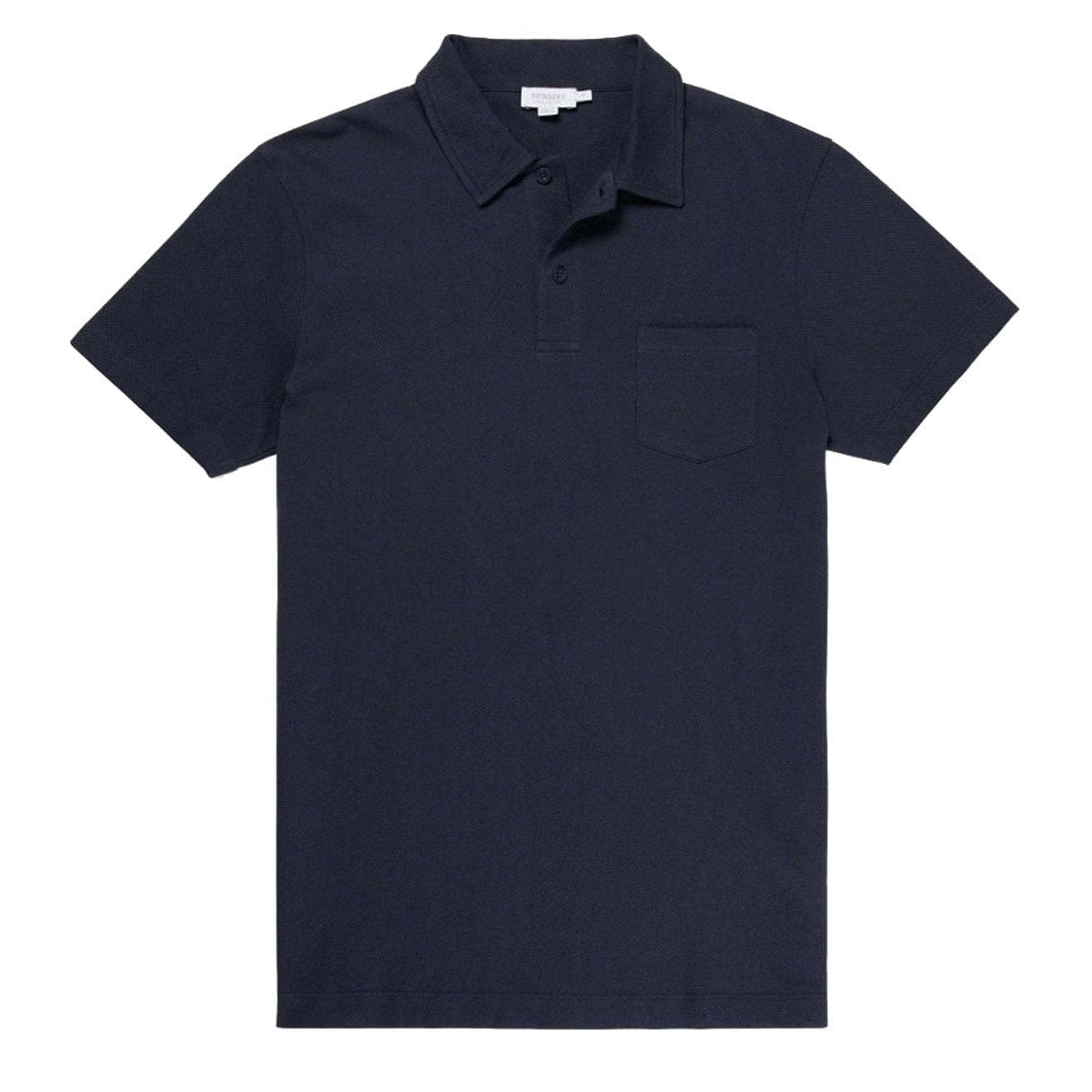 Sunspel Riviera S/S Polo Shirt Navy - The Sporting Lodge