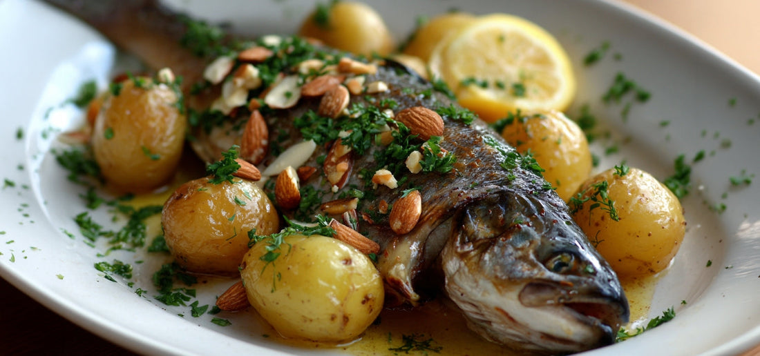 Whole Trout with Brown Butter, Almonds & New Potatoes