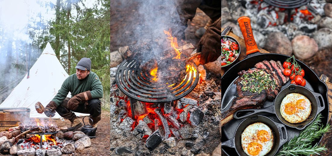 Cooking Tomahawk Steaks in the Wild.