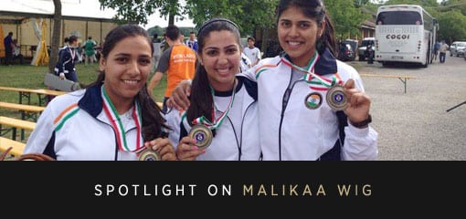 Malikaa Wig and the Medal Winning Trap Shooting Team