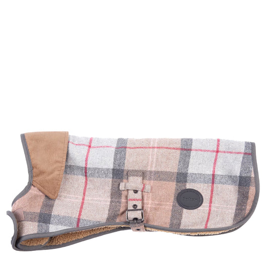 Barbour Wool Dog Coat Taupe / Pink - The Sporting Lodge