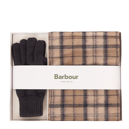 Barbour Wool Tartan Scarf & Glove Gift Set Trench - The Sporting Lodge