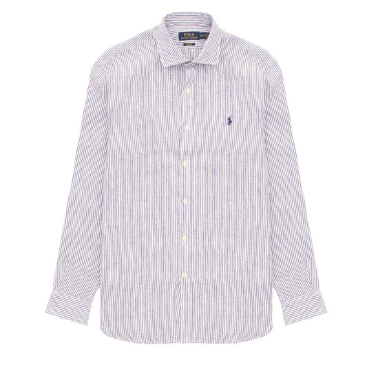 Polo Ralph Lauren Slim Fit Oxford Button Down Shirt Royal White - The Sporting Lodge