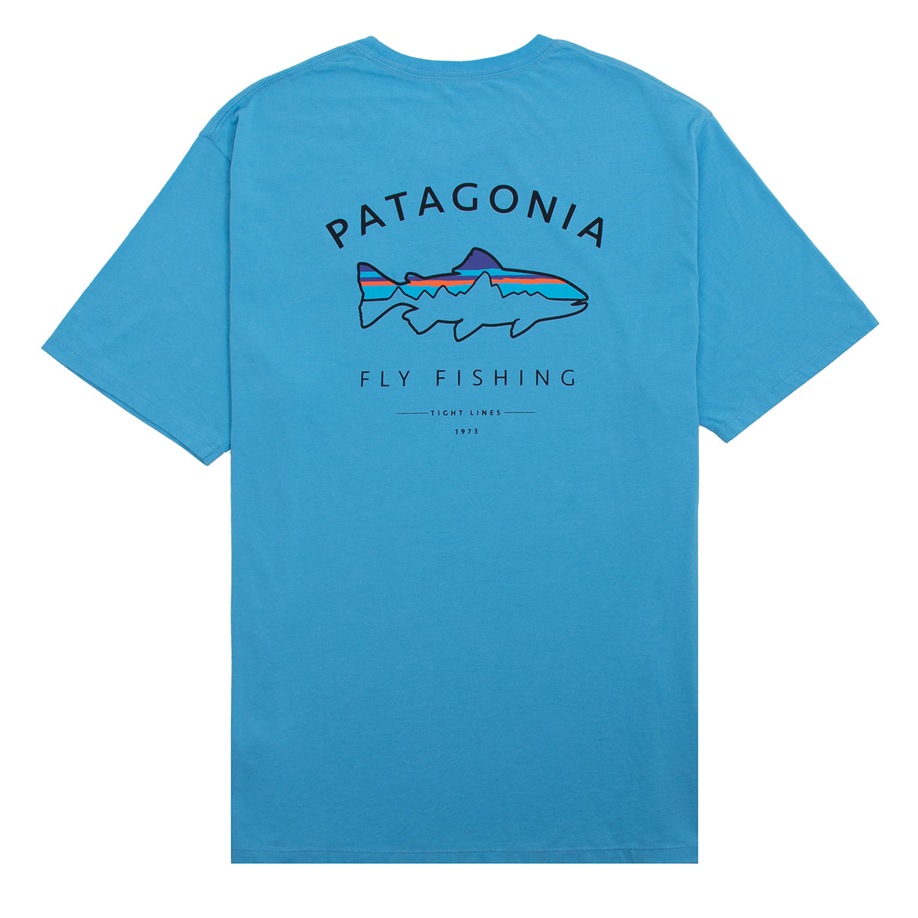 Patagonia Framed Fitz Roy Trout Organic T Shirt Lago Blue