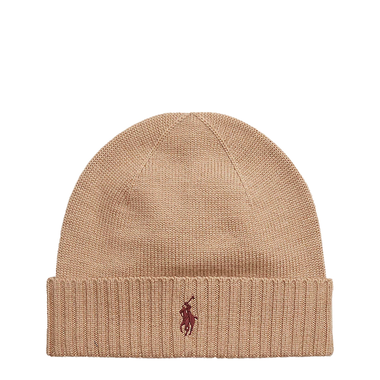 Polo Ralph Lauren Signature Pony Wool Beanie Camel Melange - The Sporting Lodge