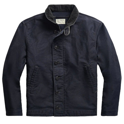 RRL by Ralph Lauren Jungle Cloth Deck Jacket Dark Navy - The Sporting Lodge