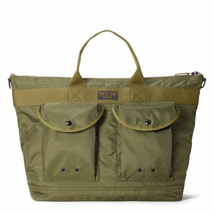 RRL by Ralph Lauren Nylon Canvas Utility Messenger Bag Olive Drab - The Sporting Lodge