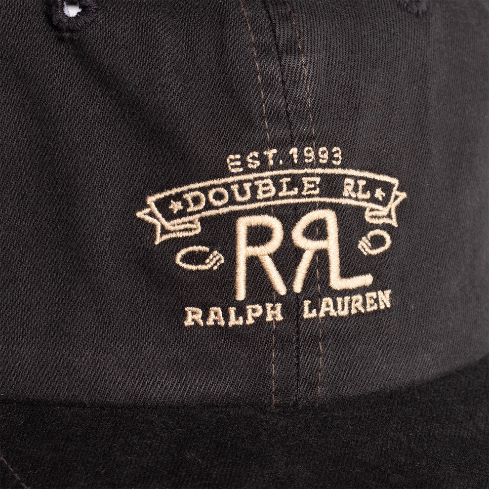 RRL by Ralph Lauren RRL Ranch Logo Twill Ball Cap Black – The Sporting ...