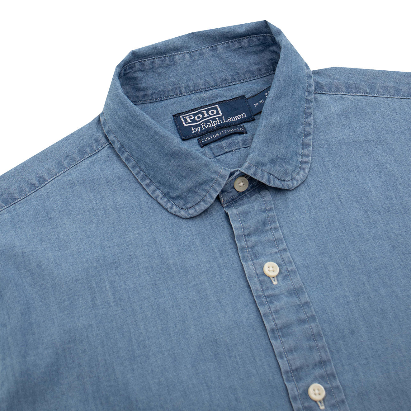 Polo Ralph Lauren Custom Fit Indigo Chambray Shirt Medium Blue - The Sporting Lodge