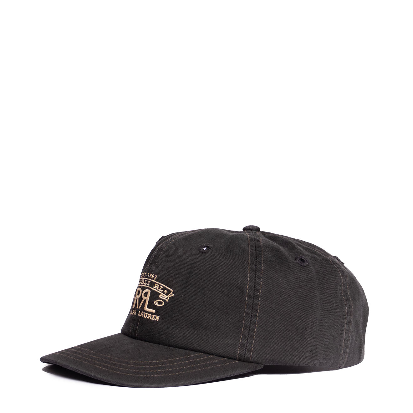 RRL by Ralph Lauren RRL Ranch Logo Twill Ball Cap Black - The Sporting Lodge
