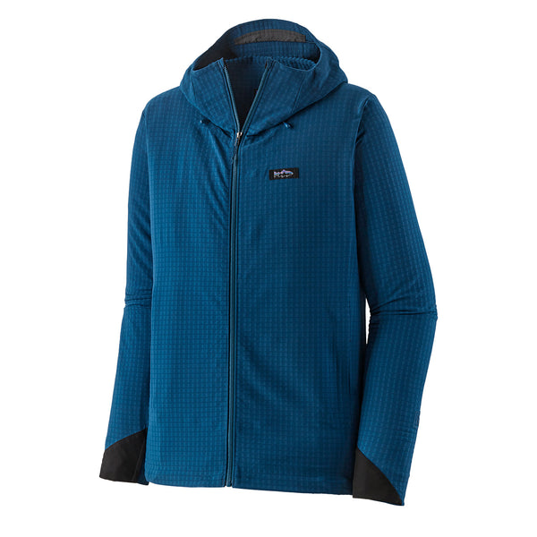 Patagonia R1 TechFace Fitz Roy Trout Hoody Lagom Blue The Sporting Lodge