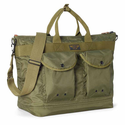RRL by Ralph Lauren Nylon Canvas Utility Messenger Bag Olive Drab - The Sporting Lodge