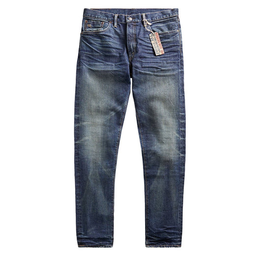 RRL by Ralph Lauren Slim Narrow Fit Stretch Denim Blue - The Sporting Lodge